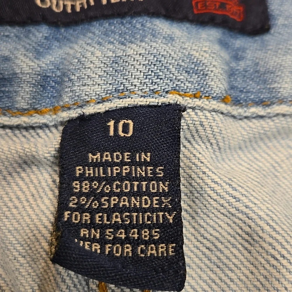 VTG AMERICAN EAGLE OUTFITTERS DENIM SKIRT W/ FRONT ZIPPERS. SIZE 10.